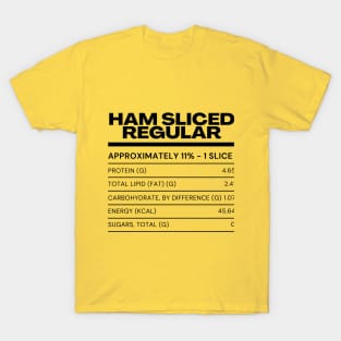 Ham Nutrition Facts Matching Family Thanksgiving Apparel T-Shirt